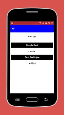 Irregular Verbs List android App screenshot 0