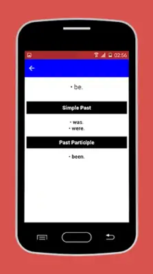 Irregular Verbs List android App screenshot 2