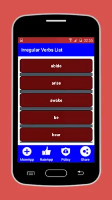 Irregular Verbs List android App screenshot 3